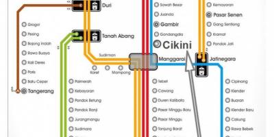 Ramani ya Jakarta kituo cha treni
