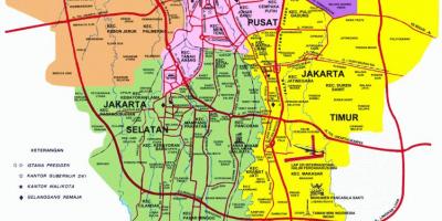 Jakarta vivutio vya utalii ramani