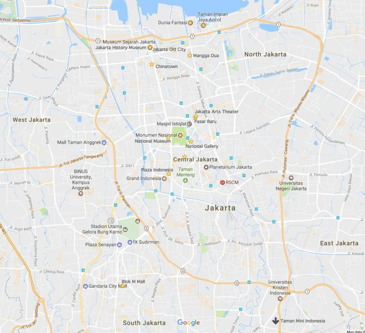 ramani ya kuhifadhi Jakarta